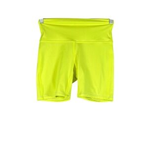 Lululemon Bike Shorts 5" High Rise 4 running Biking activewear Gym neon yellow